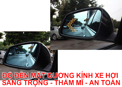 Độ đèn mũi tên gương kính xe hơi ô tô